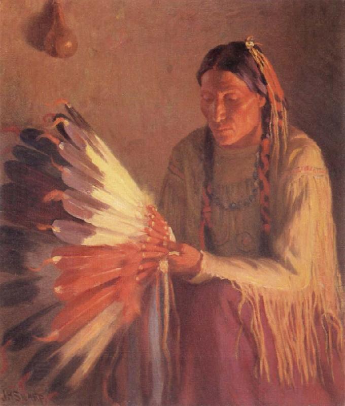 Sharp Joseph Henry The Warbonnet oil painting picture